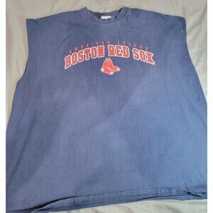 Boston Red Sox Cutoff Tank Top Men’s 2XL Blue MLB American League Tee Sleeveless